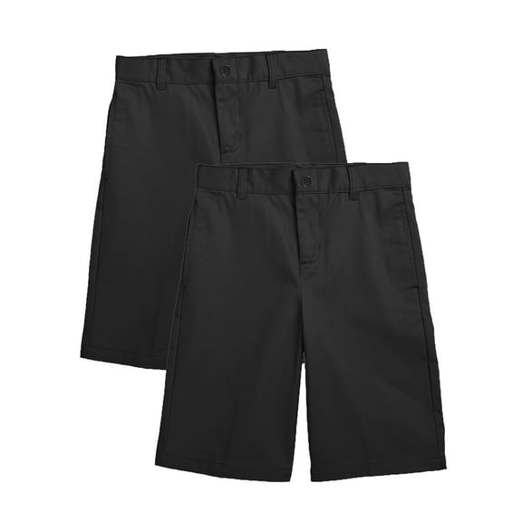 2-Pack Boy's Stretch Slim Fit School Uniform Twill Shorts
