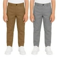 thumbnail image 1 of 2-Pack Boy’s Super Stretch Cotton Cargo Pants – Comfortable & Functional Fit, 1 of 5