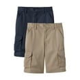 thumbnail image 1 of 2-Pack Boys Stretch Cotton Cargo Shorts, 1 of 5