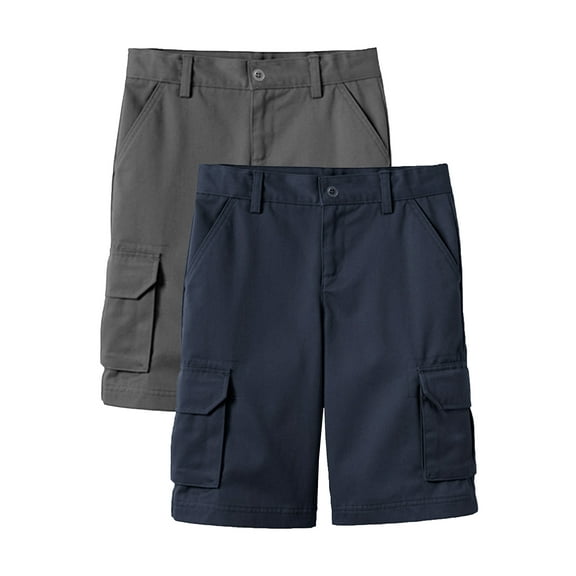 2-Pack Boys Stretch Cotton Cargo Shorts