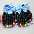 thumbnail image 1 of 2 Pack Braided Ponytail Extensions, Mini Braided Hair Extensions with Bows and Flower Beads, Casual Party School Hair Accessories, Gift for Girl, Good Choice to Dress Up Your Princess., 1 of 5