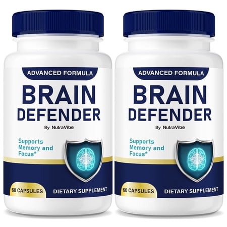 (2 Pack) Brain Defender Memory Pills – Official Brain Defend Pro Capsules for Memory, Focus, and Cognitive Support, Vitamins for Mental Clarity, Reviews (120 Capsules)