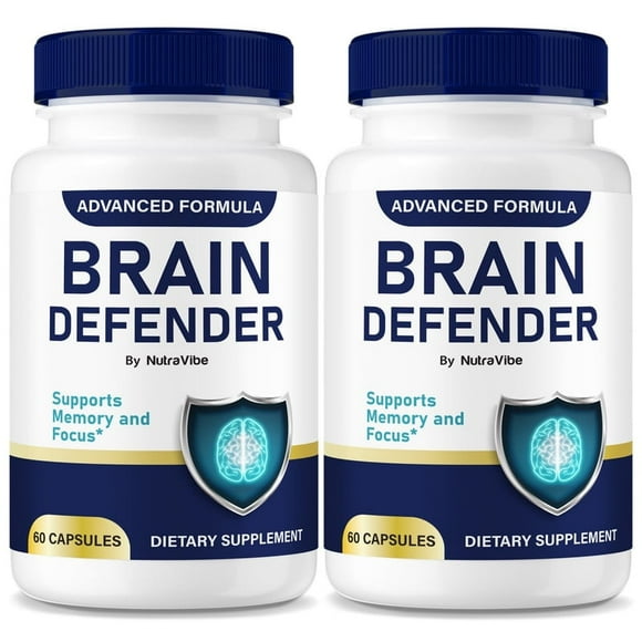 (2 Pack) Brain Defender Memory Pills – Official Brain Defend Pro Capsules for Memory, Focus, and Cognitive Support, Vitamins for Mental Clarity, Reviews (120 Capsules)