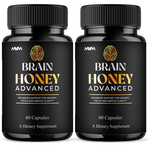 (2 Pack) Brain Honey Advanced Brain Health Capsules, BrainHoney Daily Nootropic Fomula (120 Capsules)