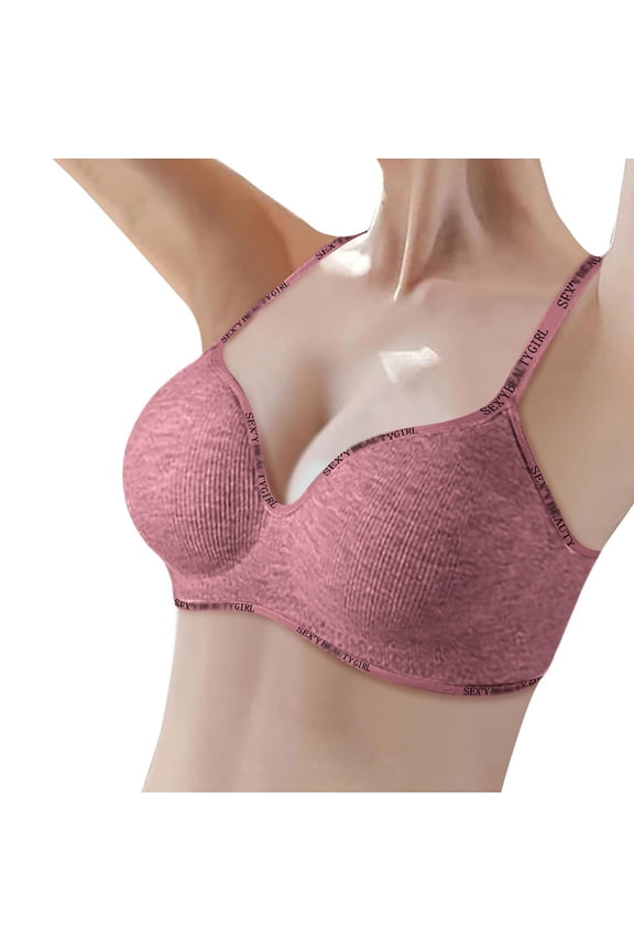 2 Pack Bras for Women Comfortable Large Thin Sagging Side Shining No Steel Ring Wrapping Bras