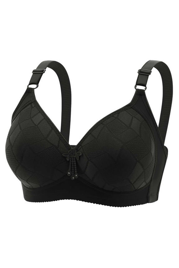 2 Pack Bras for Women Seamless Lift Up Plus Size Full Cup Push Up With No Underwire Retraction Sag Cover Bras