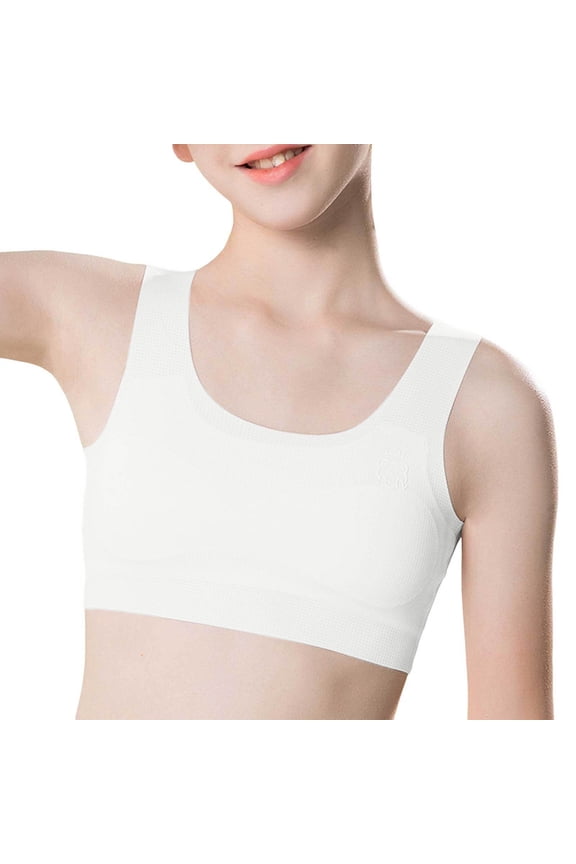2 Pack Bras for Women Seamless Training Growing Girls Soft Comfort Wirefree Bralette Breathable Camisole Bras