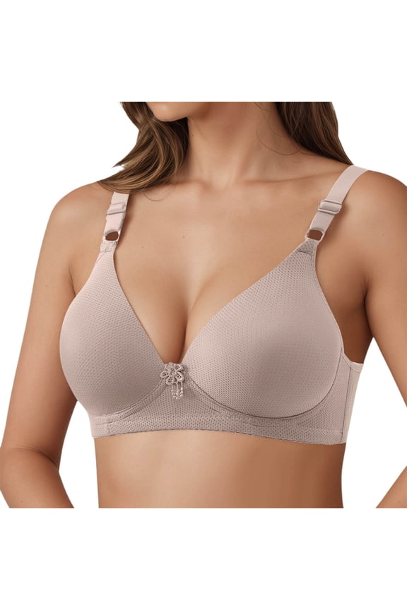 2 Pack Bras for Women Soft Breathable Wireless Lightweight Support Non Padded Everyday With Side Coverage Bras