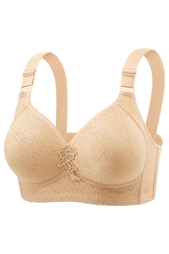 2 Pack Bras for Women Underwear Thin Soft Comfortable Sag No Underwire Retraction Full Cup Bras