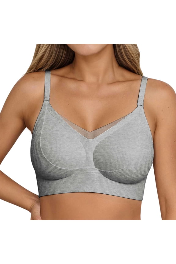 2 Pack Bras for Women Wireless Seamless Everyday Wear With Lift Support Full Coverage Back Smoothing Home Sleep Bras