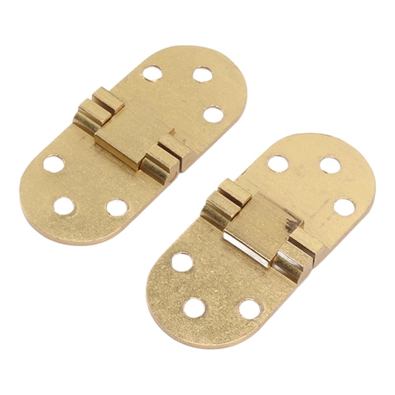 2-Pack Brass 180 Degree Folding Flip Top Hinges with 12 Screws for Sewing Machine Tables