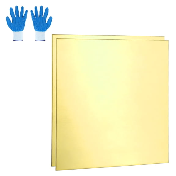 2 Pack Brass Sheet Roll, 0.8" X 0.8" 18 Gauge(1mm) Thickness H62 Brass Sheets