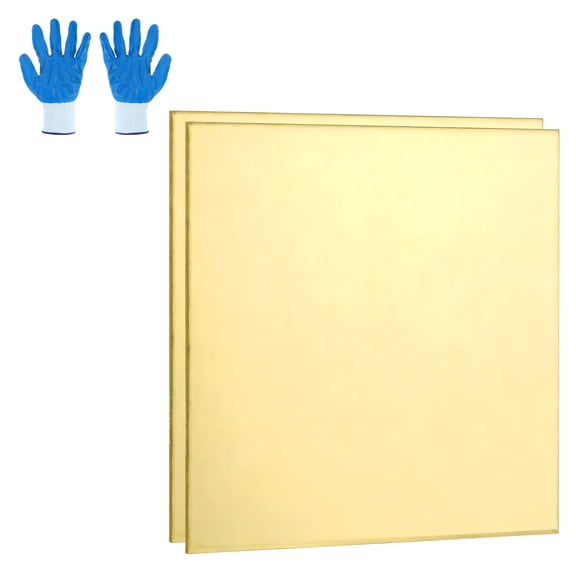 2 Pack Brass Sheet Roll, 2" X 2" 12 Gauge(2.5mm) Thickness H62 Brass Sheets