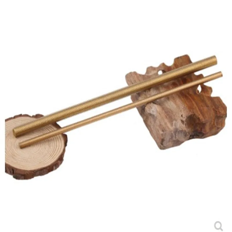 2-Pack Brass Threaded Rods with Metric Full Thread and Multiple Size ...