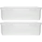 2 Pack Bread Box, Plastic Bread Container, Bread Storage Container for Kitchen Counter