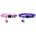 thumbnail image 1 of 2 Pack Breakaway Cat Collar with Bell, 7.48-9.06 inch Adjustable Safe Kitten Collars, Moons Stars Cute Kitten Collar for Cats, Lightweight Cat Collar with Durable D-Ring for Kitty Small Big Cats, 1 of 5