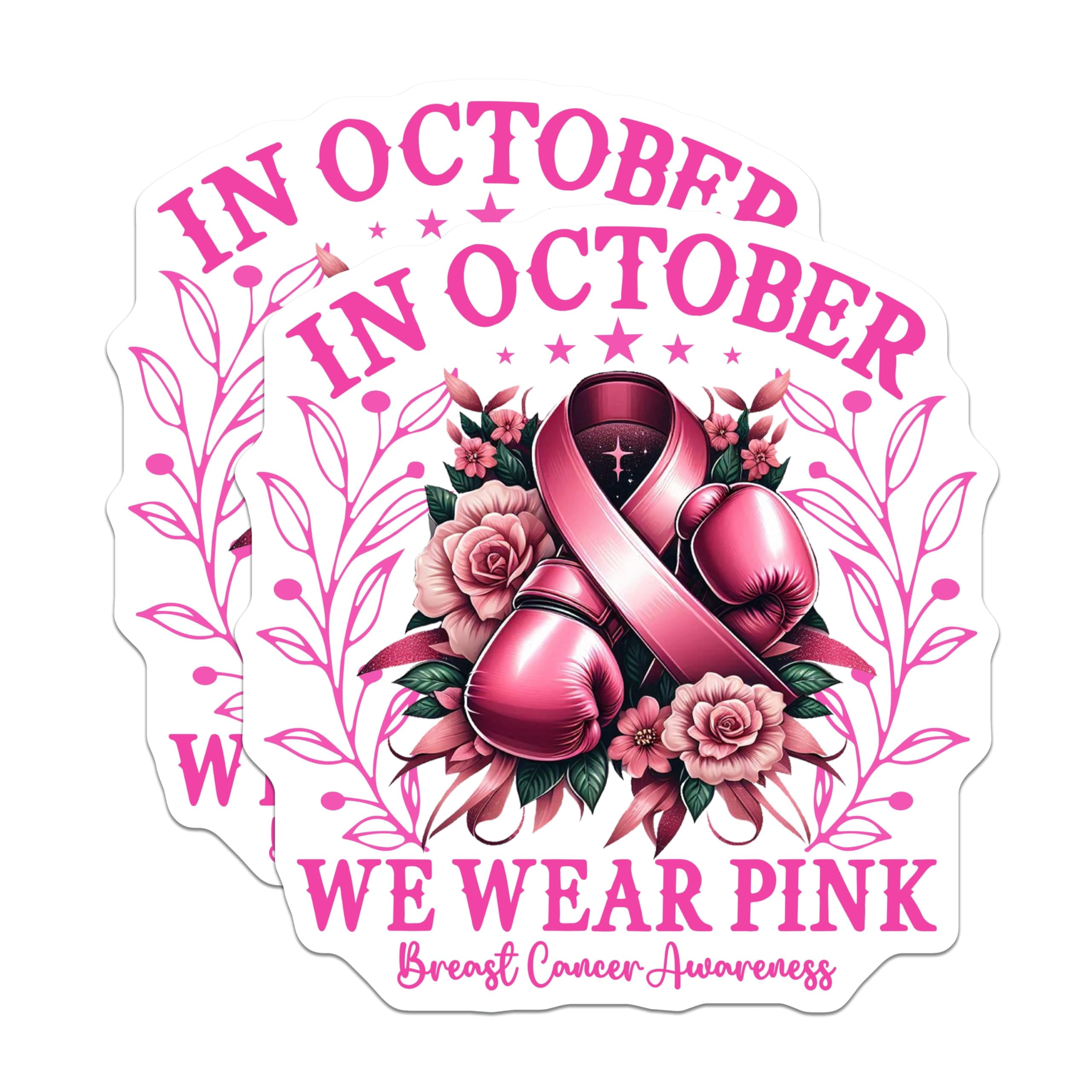 (2 Pack) Breast Cancer Awareness Magnets - Pink Ribbon Magnet - We Wear ...