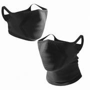 2 Pack Breathable Half Face Cover Neck Warmer Moisture-Wicking UV Protective Mask for Hiking Fishing Climbing