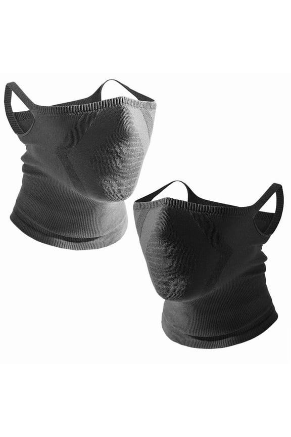 2 Pack Breathable Half Face Cover Neck Warmer Moisture-Wicking UV Protective Mask for Hiking Fishing Climbing