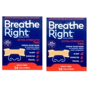 2 Pack - تنفس شرائط الأنف اليمنى إضافية 26 لكل منها