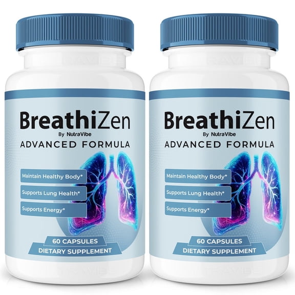 (2 Pack) BreathiZen Respiratory Support Formula for Soothing Breathing Comfort & Daily Wellness | Easy-to-Take Capsules for Everyday Use (120 Capsules)