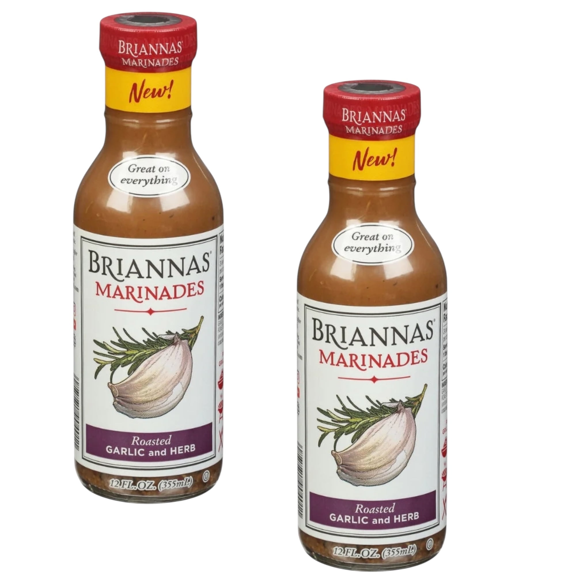 ( 2 Pack ) Briannas Marinade Rsted Grlic Hrb 12 Oz