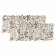 thumbnail image 1 of 2 Pack Brown Beige Botanical Valances for Windows Bedroom Living Room Window Treatments, Rustic Country Spring Floral Summer Leaf Rod Pocket Valance Drapes Short Kitchen Curtains Over Sink 54"x18", 1 of 8