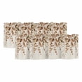 thumbnail image 1 of 2 Pack Brown Orange Eucalyptus Valances for Windows Bedroom Living Room Window Treatments, Farmhouse Weeping Leaves Linen Rod Pocket Valance Drapes Short Kitchen Curtains Over Sink 42"x12", 1 of 8