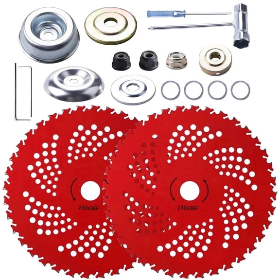 2-Pack Brush Cutter Blade Set - 9" Circular Saw Blades with Carbide Tips for Trimmer/Weed Eater