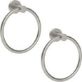 thumbnail image 1 of RARXTR Brushed Towel Ring Rounded Base Wall Mount Stainless Steel Bathroom, Grey, 2 Pack, 1 of 6