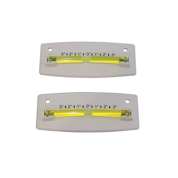 2-Pack Bubble Graduated Scale Levels Trailer Leveler Large (White)