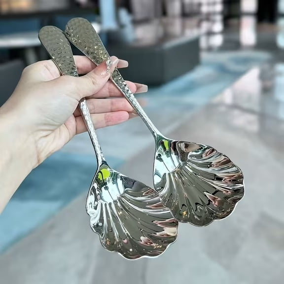 2-Pack Buffet Spoons, Large Serving Spoons Set, 8.5 Inch Serving Spoon Set, Great for Salads, Pasta Plates, Mashed Potatoes, Buffets and More