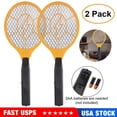 thumbnail image 1 of Gamexcel 2-Pack Electric Fly Swatter, 3000V Bug Zapper Racket with 3-Layer Protective Mesh, Battery Powered, Indoor/Outdoor, 17.3 x 6.6 in, 1 of 10
