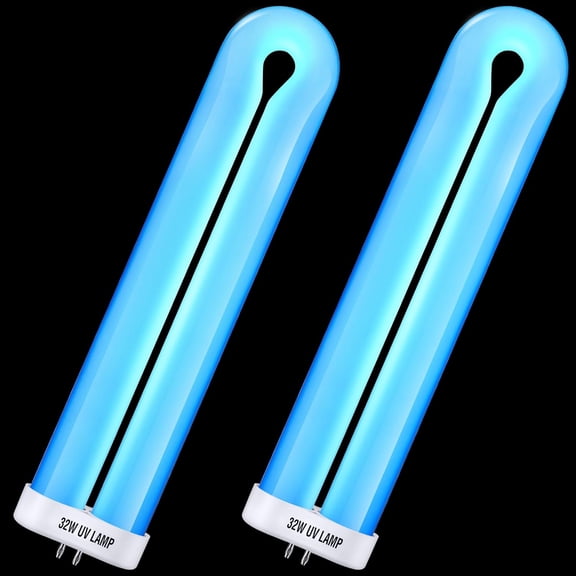 2 Pack Bug Zapper Replacement Bulb Compatible with Flowtron BK-40D, Fits BF190 FUL32T8/BL, 32W UV-A 365-368nm Light Bulb, 10 Inch U-Shaped 2-Pin Replacement Lamp for Electronic Insect Killer