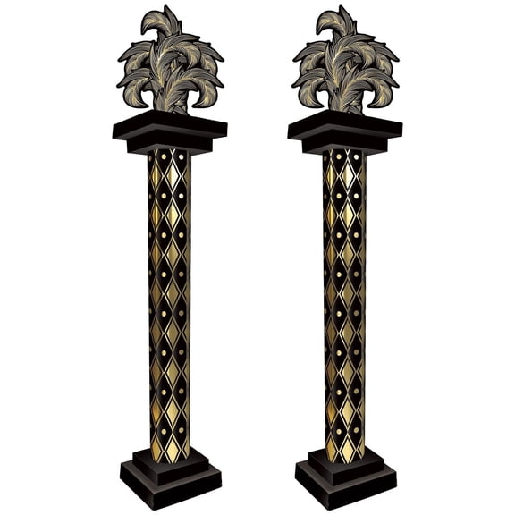 2 Pack Bulk Masquerade 3-D Tall Column Props