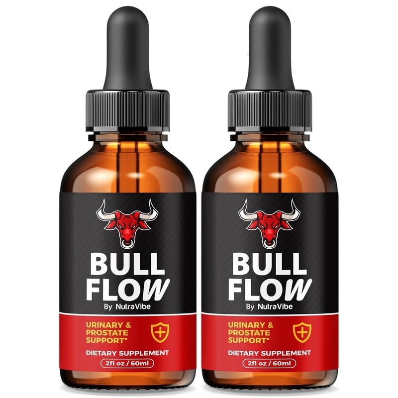 Bullflow (2 Pack) Bull Flow Drops – Daily BullFlow Liquid Support for Urinary ...