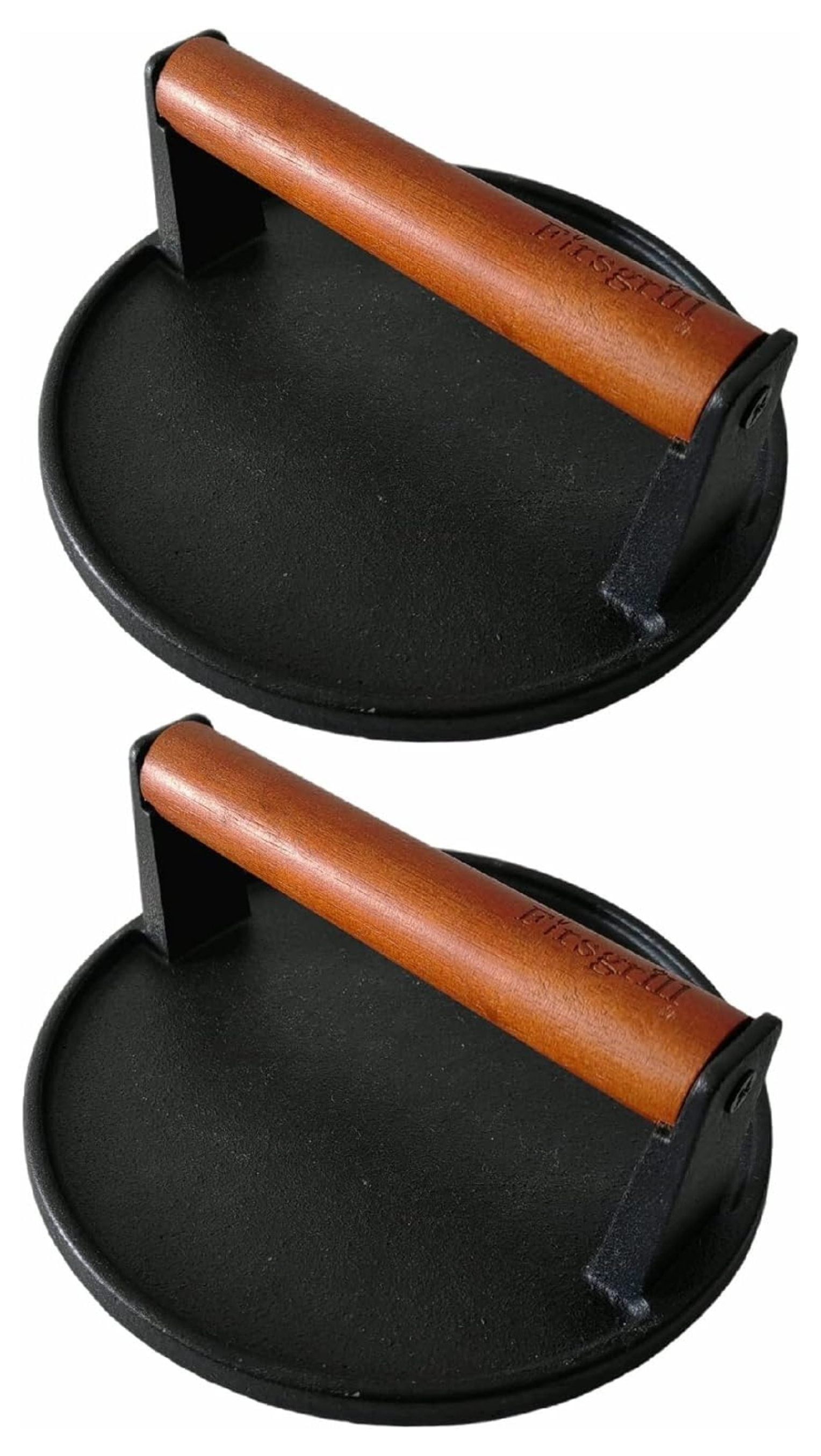 2Pack Burger Press 7.08" Round,HeavyDuty Cast Iron Smash Burger Press