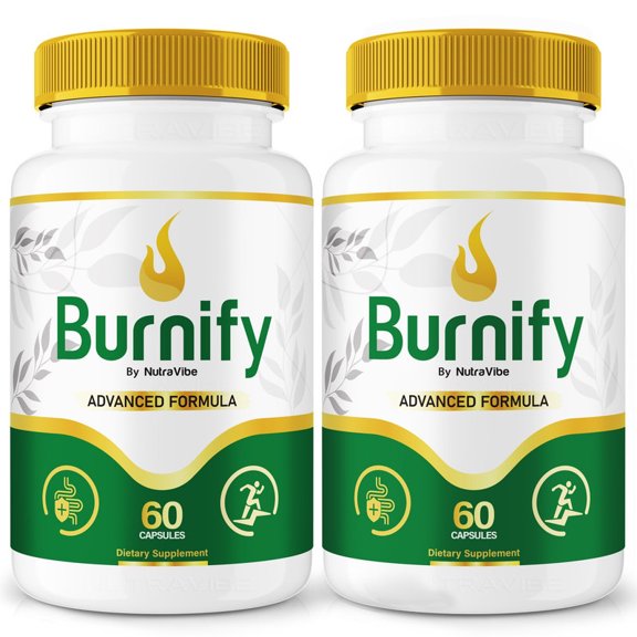 (2 Pack) Burnify Natural Daily Pill Formula Designed to align with Fitness Goals, Support an Active Lifestyle & Body Balance | Just 2 Easy-to-Swallow Pills Daily (120 Capsules)