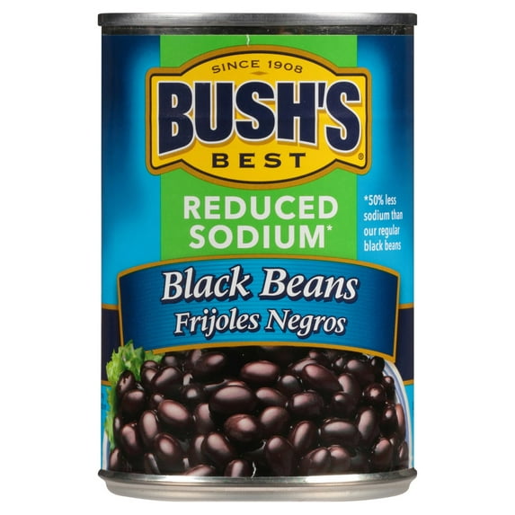 2 Pack - Bush's Best Beans Black Reduced Sodium 15 oz Package May Vary