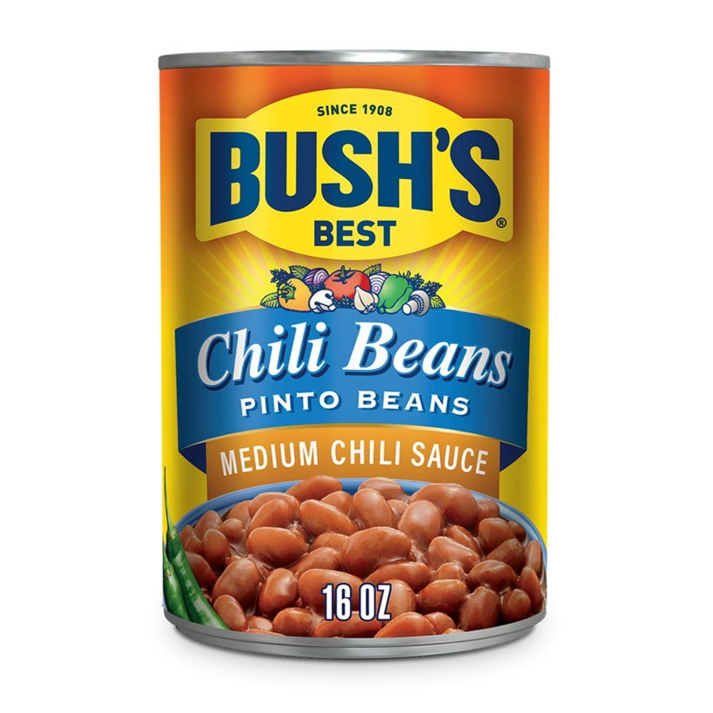 2 Pack - Bush's Best Pinto Beans in a Medium Chili Sauce - 16 oz Packaging may vary