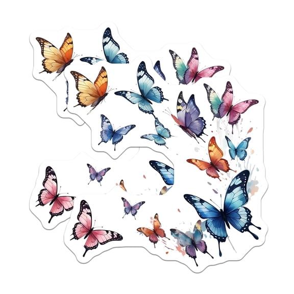 (2 Pack) Butterfly Magnets - Decorative Insect Magnets - Colorful Flying Butterflies - 5" On Longest Side - Premium Magnet - for Cars, Refrigerators, Toolboxes, Lockers - Made in USA - MAG14265