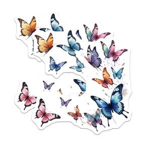 (2 Pack) Butterfly Magnets - Decorative Insect Magnets - Colorful Flying Butterflies - 5" On Longest Side - Premium Magnet - for Cars, Refrigerators, Toolboxes, Lockers - Made in USA - MAG14265