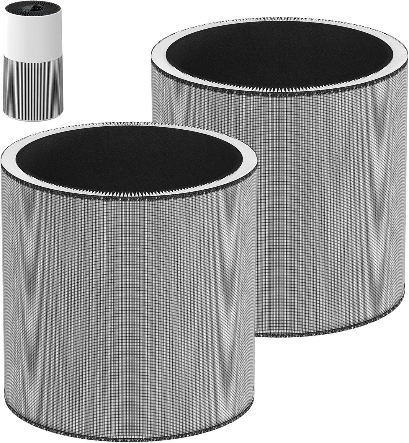 2-Pack C610 Replacement Filter Z Compatible with Winix C610 Air Cleaner Purifier 1712-0121-00, 3-in-1 True HEPA Filter