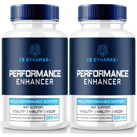 (2 Pack) CB Dynamax + Pills for Men, Male Dietary Supplement, Complete Daily Formula for Men's Wellness and Peak Performance, Advanced Formula Capsules, CB Dynamax+ Reviews (120 Capsules)