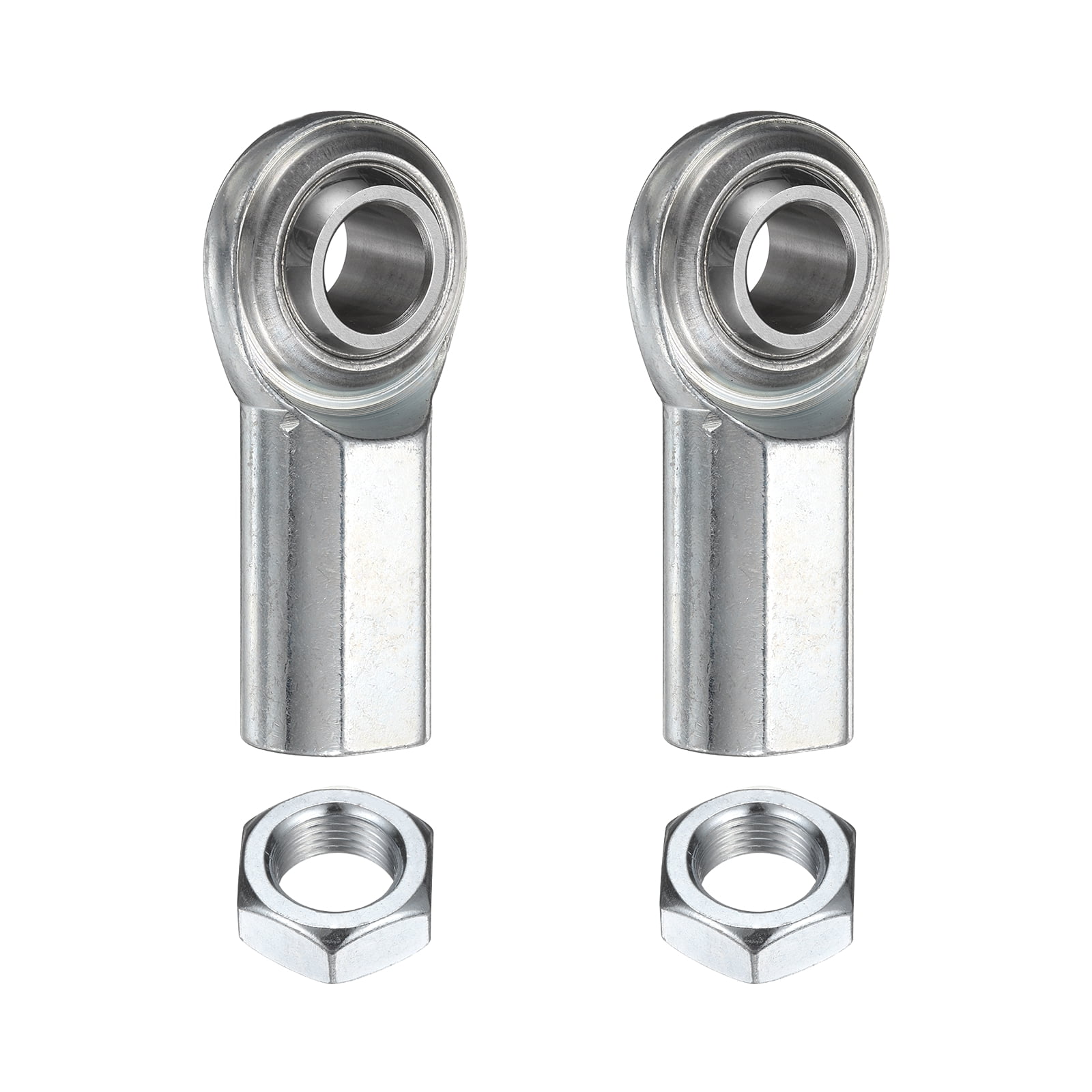 2 Pack CF10 Rod End Bearing 5/8" Bore, RH 5/8-18 UNF Right Hand Female Thread, 1045 Steel Rod Ends Joint with Jam Nut