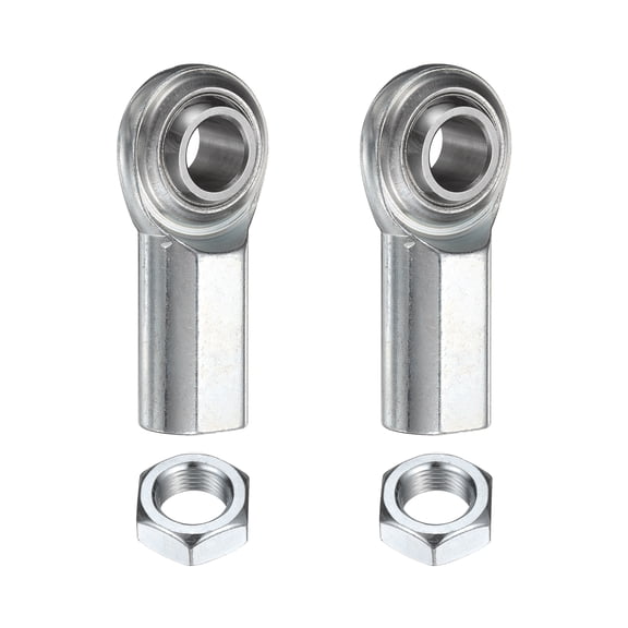 2 Pack CF10 Rod End Bearing 5/8" Bore, RH 5/8-18 UNF Right Hand Female Thread, 1045 Steel Rod Ends Joint with Jam Nut