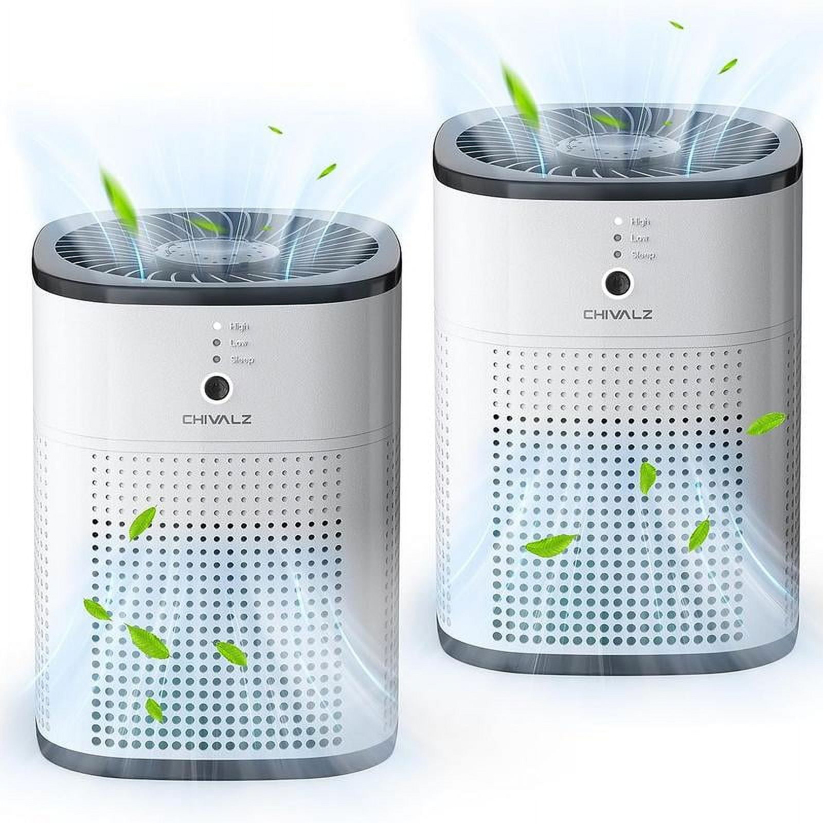 2 Pack CHIVALZ Air Purifiers for Bedroom, Air Purifiers for Home ...