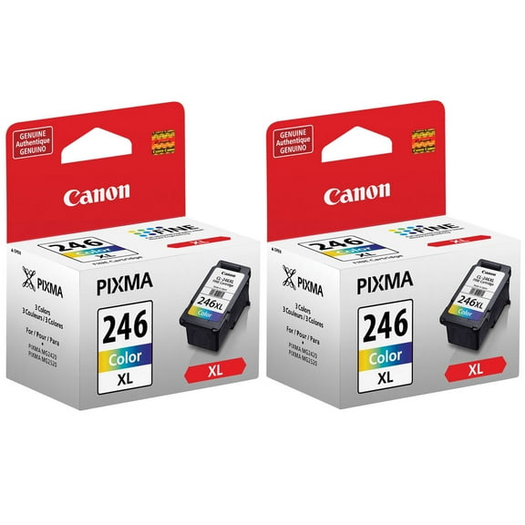 Canon 2 Pack CL-246 XL High Capacity Color Ink Cartridge for Select PIXMA iP, MG, MX, TR, TS Series Printers - 13ml