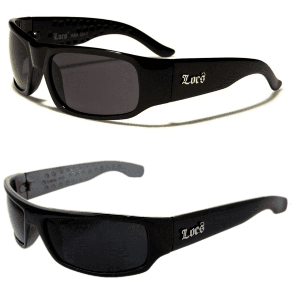 2 Pack CLASSIC LOCS 9003 1-Black 9004 & 1 Black 9003 w/ Gunmetal inside Sunglasses | Mens Smaller Size FREE SHIPPING