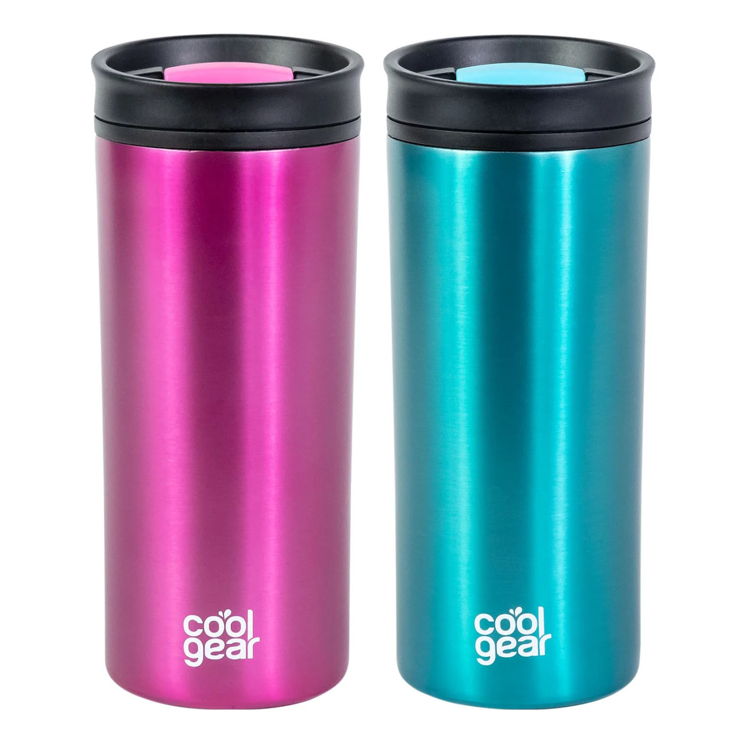 2 Pack COOL GEAR 16 oz Amelia Coffee Travel Mug with Spill Resistant Slider Lid - image 1 of 4